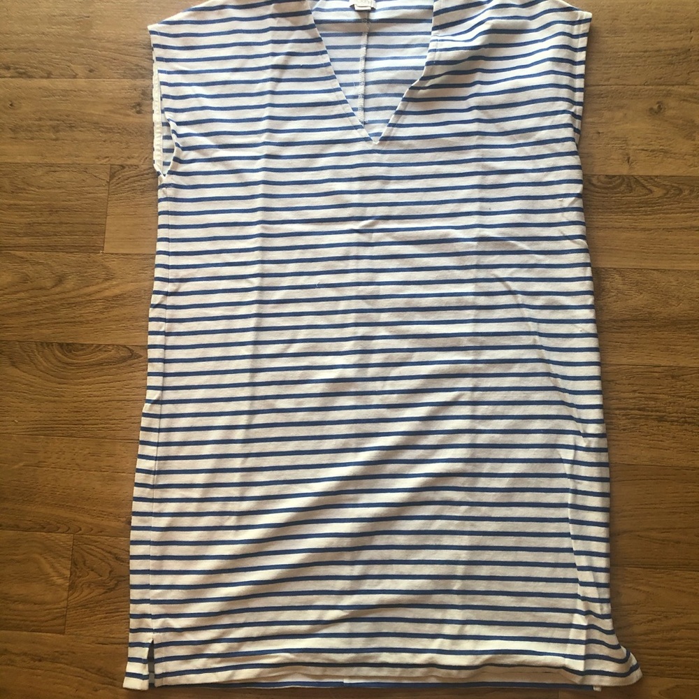 J Crew Women’s Blue and White Striped Dress